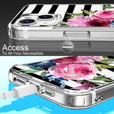 LUHOURI for iPhone 15 Plus Case with Screen Protector - Crystal Clear Durable Cover - Fashionable Designs for Women and Girls - Slim Fit Shockproof Protective Phone Case 6.7",Little Ghosts in Kuwait