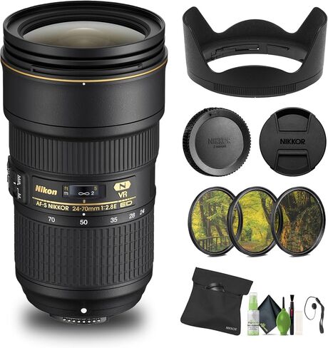 Nikon Nikkor Z 24-70mm f/2.8 S Optical Zoom Lens Z (20089) + Filter Kit + Cap Keeper + Cleaning Kit in Saudi Arabia