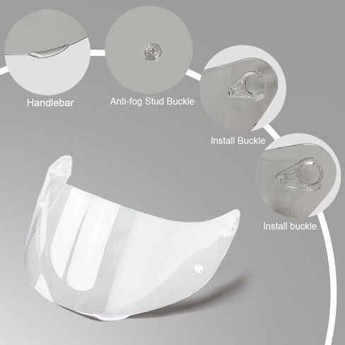 K1 Face Shield Uv-Protected for AGV K1, K1S, K3SV, K5, K5S Helmet Shield Visor Windshield (Rainbow-Day use only) in Saudi Arabia