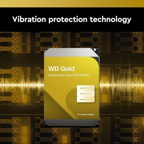 محرك الأقراص الصلبة الداخلي ويسترن ديجيتال 8 تيرابايت WD Gold Enterprise Class - فئة 7200 دورة في الدقيقة، SATA 6 جيجابايت/ثانية، ذاكرة تخزين مؤقت 256 ميجابايت، 3.5 بوصة - WD8005FRYZ in Saudi Arabia