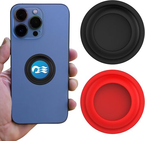 ملحقات حامل ميدالية الأميرة، [عبوة من قطعتين] حامل ملصقات لميدالية المحيط وحامل AirTag (لأجهزة iPhone وAndroid وجميع الأجهزة) (أسود/أحمر.) in Kuwait