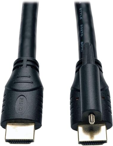Tripp Lite High Speed HDMI Cable with Ethernet and Locking Connector, Ultra HD 4K x 2K, 24AWG (M/M), 10-ft. (P569-010-LOCK) in Saudi Arabia