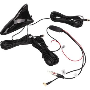 Car Radio FM Car Antenna 12V Shark Fin Antenna GPS DAB FM High Sensitivity 5m Cable Length Universal Radio Aerial Antenna