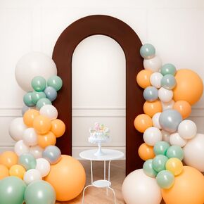 Babenest 7.2Ft Spandex Open Arch Backdrop Cover, Fitted Double-Sided U-Shaped Wedding Arch Cover, Round Top Chiara Stand Cover for Ceremony Baby Shower Birthday Party Decoration (White)