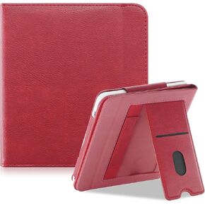 Case Compatible with Kobo Libra Colour & Kobo Libra 2 e-Reader,Protective Cover with Card Compartment, Hand Strap and Holder,Red in Saudi Arabia