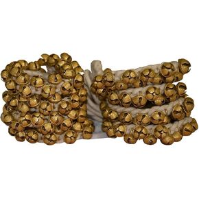 SCEXPORTS LARGE SIZE KATHAK GHUNGROO 100 + 100 NO-16 LARGE SIZE BELLS TIED WITH COTTON CORD INDIAN CLASSICAL DANCERS ANKLET.MRS,2.2