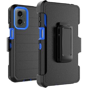 Takfox Moto G 5G 2024 Case, for Motorola G 2024 5G Belt Clip Holster Phone Case [Built-in Screen Protector] Kickstand Protective Rugged Heavy Duty Shockproof Dustproof Cover-Black/Orange