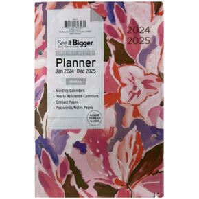 PlanAhead Home/Office 2-Year Monthly Planner, January 2024 - December 2025, Medium - 6 X 9 Inches (Black)