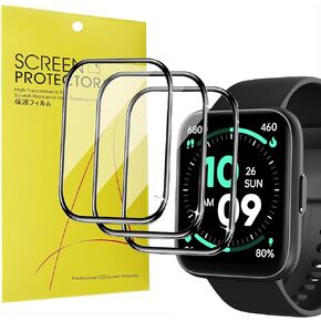 Compatible for JeeJTek Smart Watch Screen Protector, [3 Pack] 3D Full Coverage PET Soft Screen Protector Film Compatible for Deeprio TGW101, Compatible for JeeJTek REVV TGW101 Smart Watch (3 pack)