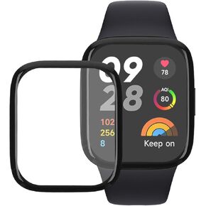 kwmobile Protective Film Compatible with Xiaomi Redmi Watch 3 Screen Protector - 2X Smart Watch Protector Anti-Fingerprint