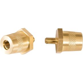 Battery Post Terminals, M8 M5 External to M6 Internal Pure Copper Top Post Battery Connectors, Car Charging Post Extender (1 pair M5 to M6)
