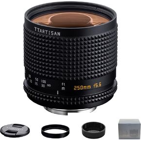 TTartisan 250mm F5.6 Reflex M42 Mount Manual Telephoto Lens,Fantasy Doughnut Bokeh, 2m Closest Focus Distance, with Lens Hood, Easily adapted to Sony, Fuji, Canon, Nikon,Hasselblad and Other Cameras