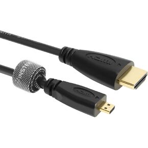 6ft Micro-HDMI (type D) to Regular HDMI (type A) high Speed Cable with Ethernet (up to 1440p) for MOTOROLA MB810 DROID X / HTC Touch EVO 4G