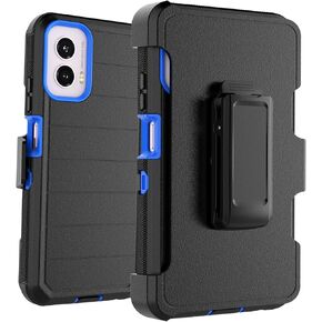 Takfox Moto G Power 5G 2024 Case, for Motorola G Power 2024 5G Belt Clip Holster Phone Case [Built-in Screen Protector] Kickstand Protective Rugged Heavy Duty Shockproof Dustproof Cover-Black/Orange in Kuwait