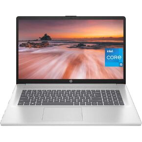 HP 2023 Newest 17.3 Inch Laptop, FHD Anti-Glare Display, 13th Gen Intel 10-Core i5-1335U(Beat i7-1255U), 12GB RAM, 512GB SSD, Intel Iris Xe Graphics, Backlit Keyboard, Windows 11 Home,Silver (Renewed)