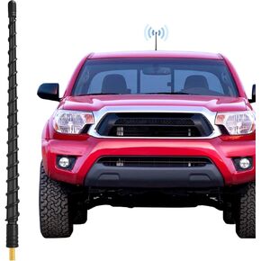 7 Inch Black Truck Spiral Antenna Car Antenna Replacement Radio Rubber Antenna Waterproof Flexible Retrofit Antenna, fits for Toyota Tacoma, Toyota Tundra & Toyota FJ Cruiser，Optimized FM/AM Reception