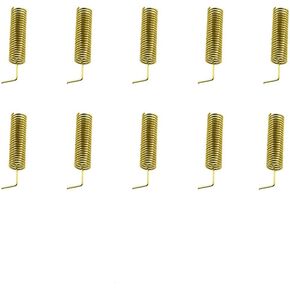 29mm Lenght Coil Spring Antenna Provide Bigger Bending Angle Proper Solid Hollow Inside Easy Pass Shock Absorption Data Transmission 315 MHz Helical Bronze 10 Pieces for Whip LED Light Flags