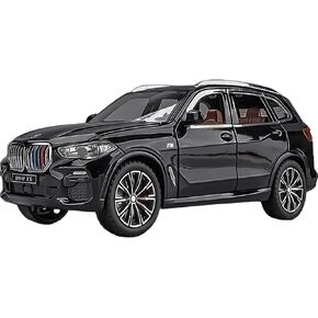 ERBADIHAGO Toy Cars Compatible for BMW X5 1/32 Metal Model Car Toys with Light and Sound Pull Back Collectible Model for Children Age 3 + Year Old Festival Gift(Black)