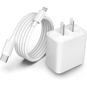 iPhone Fast Charger Cable,Fast Charger iPhone 20W PD USB C Wall Charger Type C Power Adapter Lightning Cable Fast Charging Plug Compatible with iPhone 14/13 Pro/12/11/XS/Max/XR/X/8 Plus/SE 2022,iPad
