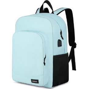 BIKROD Backpack for School Teen Boys and Girls, Lightweight Casual Soft Backpacks for Men and Women, Large Kids Bookbag, Daily-use Backpack with USB Charging Port Fits 15.6 Inch Notebook