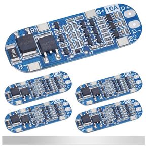 10 Pcs 1S 3.7V 3A Lithium Battery Protection Board BMS PCB Protection Board 18650 Charger Module for Li-ion Lithium Battery with Nickel Strip