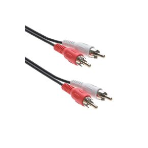 eDragon 2 RCA Male to 2 RCA Female Audio Extension Cable, (50 Feet/15.2 Meters), (Red & White), 2 Pack