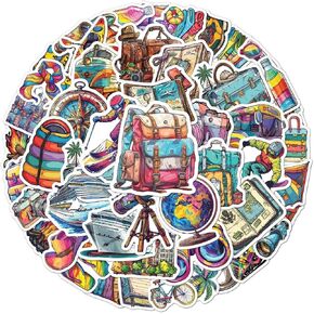 Pack 50 Pcs Psychedelic Animal Stickers for Water Bottles Funny Laptop Cups Scrapbooking Luggage Case Teens Kids Girls Boys Adults Waterproof Aesthetic Sticker Small Vinyl Decals