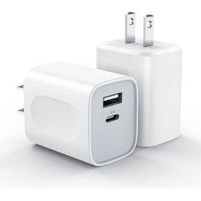 USB C Charger TRUEFREE 35W Dual-Port Wall Charger GaN Power Adapter Fast Charging for iPhone 14/14 Pro/14 Pro Max/14 Plus/13/12/11/Android Phones/MacBook Air/iPad Pro/Switch/AirPods UL Certificated