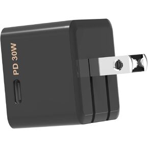 30W USB C Wall Charger, RapidX Type C Fast Charger Block for iPhone 15 14 13 12 Pro and Pro Max, iPad, Galaxy, Compact and Foldable (Cable not Included) - Pink