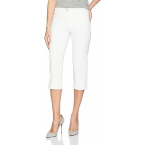 NYDJ Women's Petite Marilyn Crop Cuff Jeans in Optic White