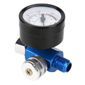1/4"Air Spray Gun Pressure Regulator,0-10BAR 0-150PSI pneumatic Paint Gun Controller, Pneumatic System Pressure Gauge Monitor Valve Switch