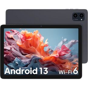 ApoloSign Android 13 Tablet, 10-inch Tablet with Octa-core Processor, HD Touchscreen, 8(4+4GB) RAM+64GB ROM+512GB Expandable, 5000mAh Battery, WiFi 6, BT5.0, Dual Camera, Split Screen Support (Gray)