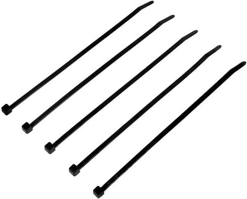 ربطات كابل 450-200 من Klein Tools، قوة شد 50 رطل، أربطة بسحاب من النايلون عالي التحمل، للاستخدام الداخلي/الخارجي، 7.75 بوصة، أسود، 100 قطعة in Saudi Arabia