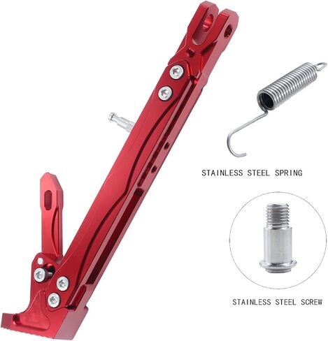 Universal Motorcycle Kickstand Adjustable Foot Side Support Parking Kickstand For Motorcycle Motorbike Length Extension Dirt Pit Bike (20cm-26cm red) in Kuwait