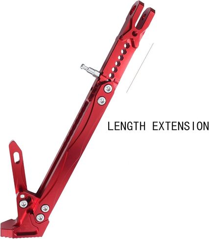 Universal Motorcycle Kickstand Adjustable Foot Side Support Parking Kickstand For Motorcycle Motorbike Length Extension Dirt Pit Bike (20cm-26cm red) in Kuwait