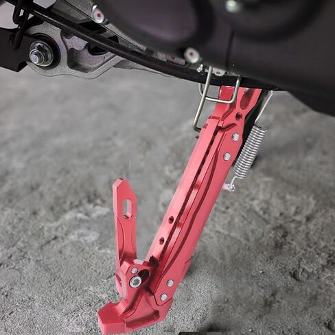 Universal Motorcycle Kickstand Adjustable Foot Side Support Parking Kickstand For Motorcycle Motorbike Length Extension Dirt Pit Bike (20cm-26cm red) in Kuwait