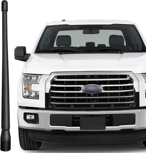 هوائي 13 بوصة لسيارة Ford F-150 (1976-2024)، Ford F-250 (1999-2024)، F-350 (1999-2024)، هوائي Ford F150 F250 F350، صاري بديل هوائي مطاطي مرن، أسود in Saudi Arabia