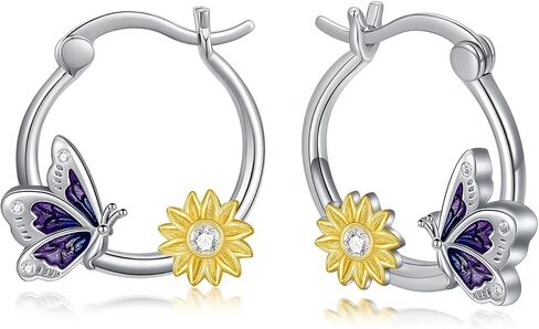 Ladybug Earrings for Women 925 Sterling Silver Ladybug Hoop Earrings Ladybug Jewelry Gifts for Girls Girlfriend Mom in Saudi Arabia