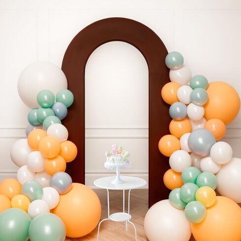 Babenest 7.2Ft Spandex Open Arch Backdrop Cover, Fitted Double-Sided U-Shaped Wedding Arch Cover, Round Top Chiara Stand Cover for Ceremony Baby Shower Birthday Party Decoration (White) in Saudi Arabia