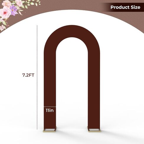 Babenest 7.2Ft Spandex Open Arch Backdrop Cover, Fitted Double-Sided U-Shaped Wedding Arch Cover, Round Top Chiara Stand Cover for Ceremony Baby Shower Birthday Party Decoration (White) in Saudi Arabia