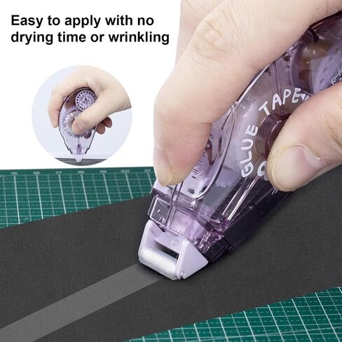 Glue Tape for Scrapbooking, Pack of 4 Scrapbook Tape, Double Sided Tape Roller for Crafts, 26 Ft x 0.31 in Tape Runner, Craft Supplies for Scrapbooking, Gift Wrapping and Photo Tape. in Saudi Arabia