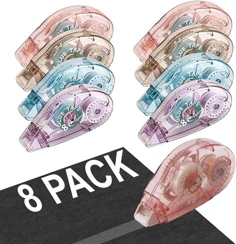 Glue Tape for Scrapbooking, Pack of 4 Scrapbook Tape, Double Sided Tape Roller for Crafts, 26 Ft x 0.31 in Tape Runner, Craft Supplies for Scrapbooking, Gift Wrapping and Photo Tape. in Saudi Arabia