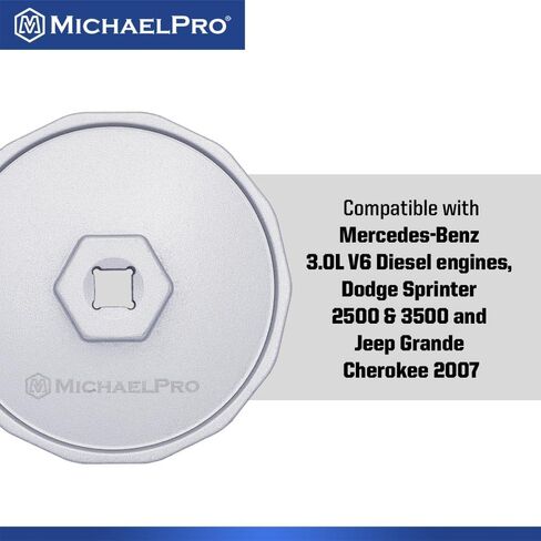 MichaelPro 64.5mm Forged Steel Oil Filter Cap Wrench for Toyota, Lexus, 14 flutes | Easily Remove Stubborn Oil Filters | Tough Lexus & Toyota Oil Filter Tool | MP009081 in Kuwait