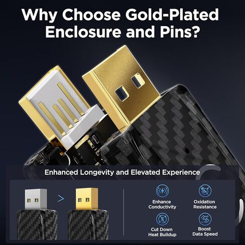 2 in 1 Wireless Carplay Android Auto Wireless Adapter, Auto Car Play Wireless Dongle for OEM Wired Carplay Android Auto Car with iPhone iOS 12+ / Android 11+ in Kuwait