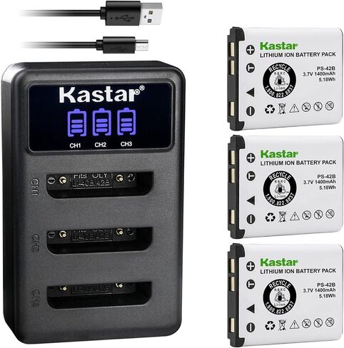 Kastar 2 حزمة بطارية وشاحن USB ثلاثي LCD متوافق مع باناسونيك N4FUYYYY0018 N4FUYYYY0019 N4FUYYYY0046 N4FUYYYY0047 بطارية، باناسونيك KX-TCA285 KX-TCA385 KX-UDT121 KX-UDT131 in Saudi Arabia