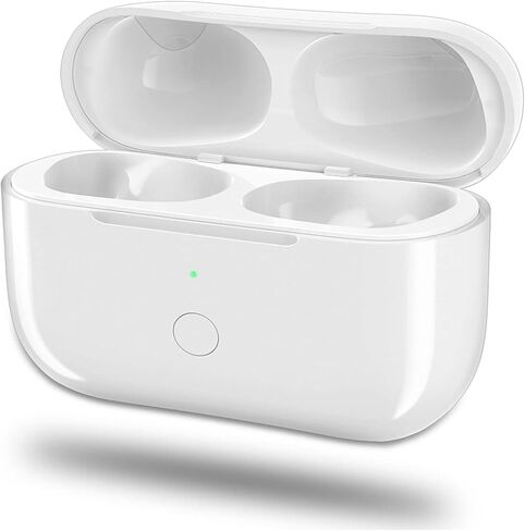 علبة شحن لاسلكية بديلة لـ AirPods Pro 1/2، حافظات الشاحن فقط [متوافقة مع Air pod Pro الجيل الأول والثاني] [دعم مزامنة الاقتران] بطارية مدمجة 660 مللي أمبير [بدون سماعات أذن] أبيض in Saudi Arabia