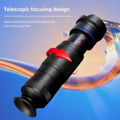 Andoer 36X Phone Telephoto Lens Kit with Mini Tripod Phone Clip Phone Holder Lens Bag Cleaning Cloth for Hiking Camping Wildlife Observation Moon Sports Game Concert Watching, Gold in Saudi Arabia