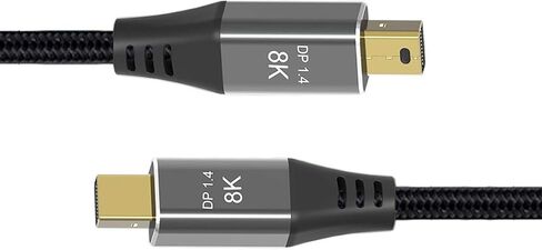 كابل Cablecc Mini DisplayPort 1.4 8K 60hz فائق الدقة UHD 4K 144hz Mini DP إلى MiniDP كابل 7680*4320 للفيديو والكمبيوتر المحمول والتلفزيون in Saudi Arabia
