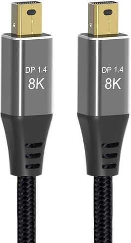 كابل Cablecc Mini DisplayPort 1.4 8K 60hz فائق الدقة UHD 4K 144hz Mini DP إلى MiniDP كابل 7680*4320 للفيديو والكمبيوتر المحمول والتلفزيون in Saudi Arabia