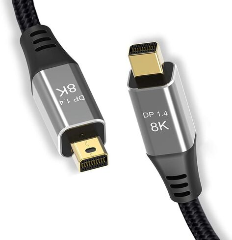 كابل Cablecc Mini DisplayPort 1.4 8K 60hz فائق الدقة UHD 4K 144hz Mini DP إلى MiniDP كابل 7680*4320 للفيديو والكمبيوتر المحمول والتلفزيون in Saudi Arabia